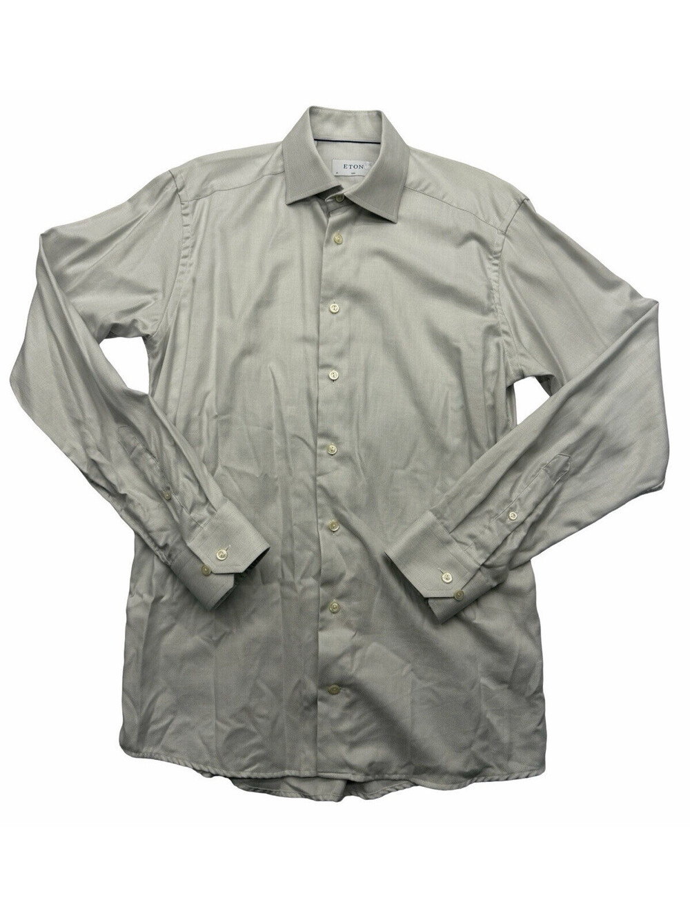 Eton Slim Fit Dress Shirt Cotton Grey Size 39 | 15.5